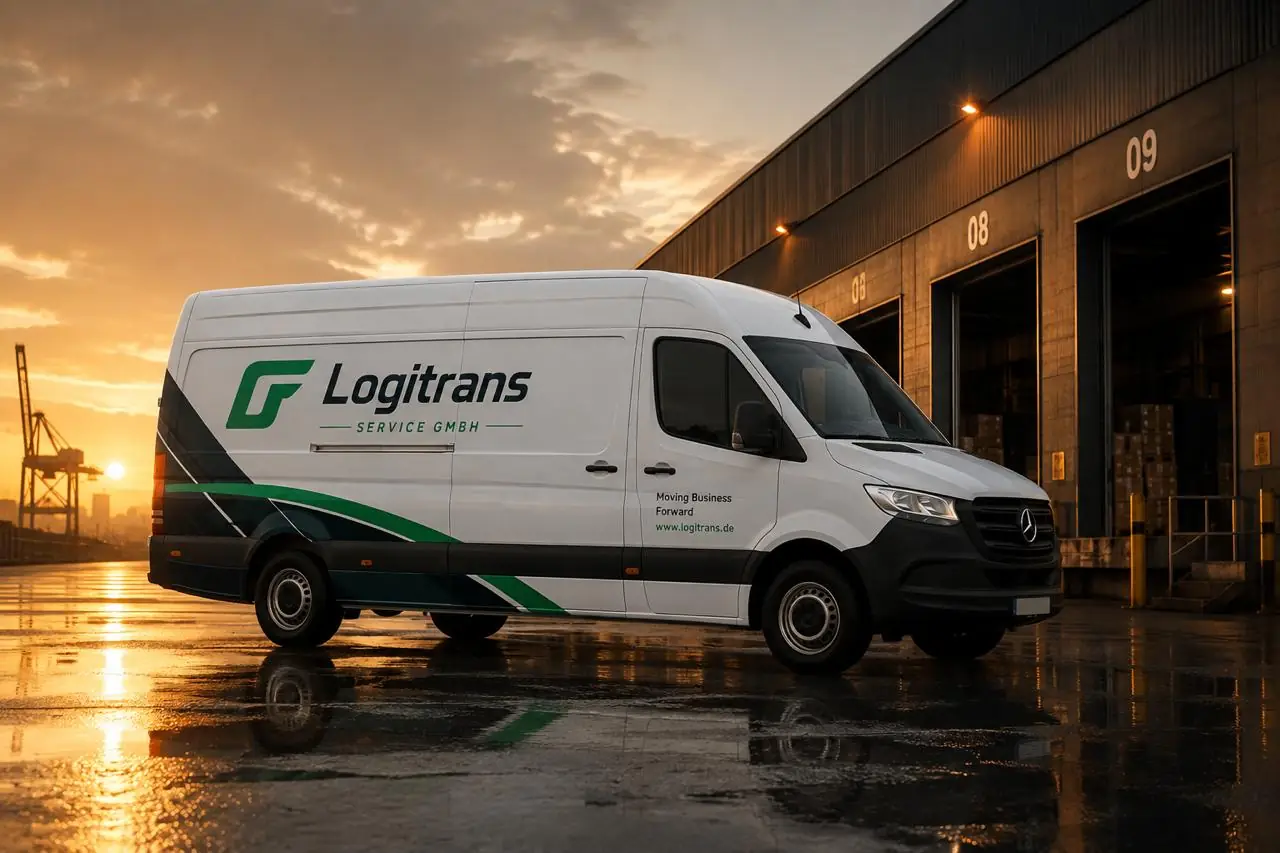 Logitrans Transporter an einer Laderampe